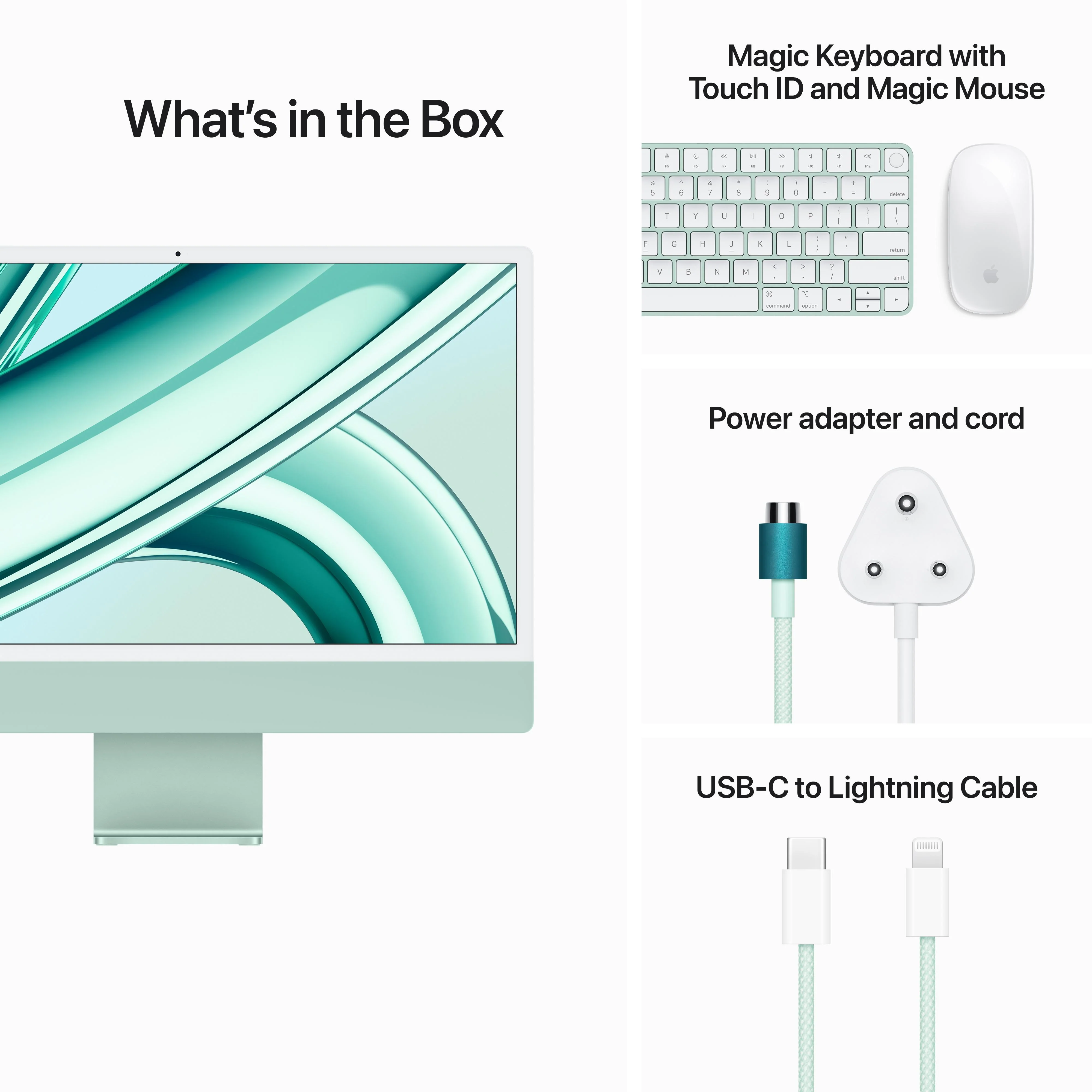 24-inch iMac with Retina 4.5K display: Apple M3 chip with 8‑core CPU and 10‑core GPU, 512GB SSD - Green - Image 9